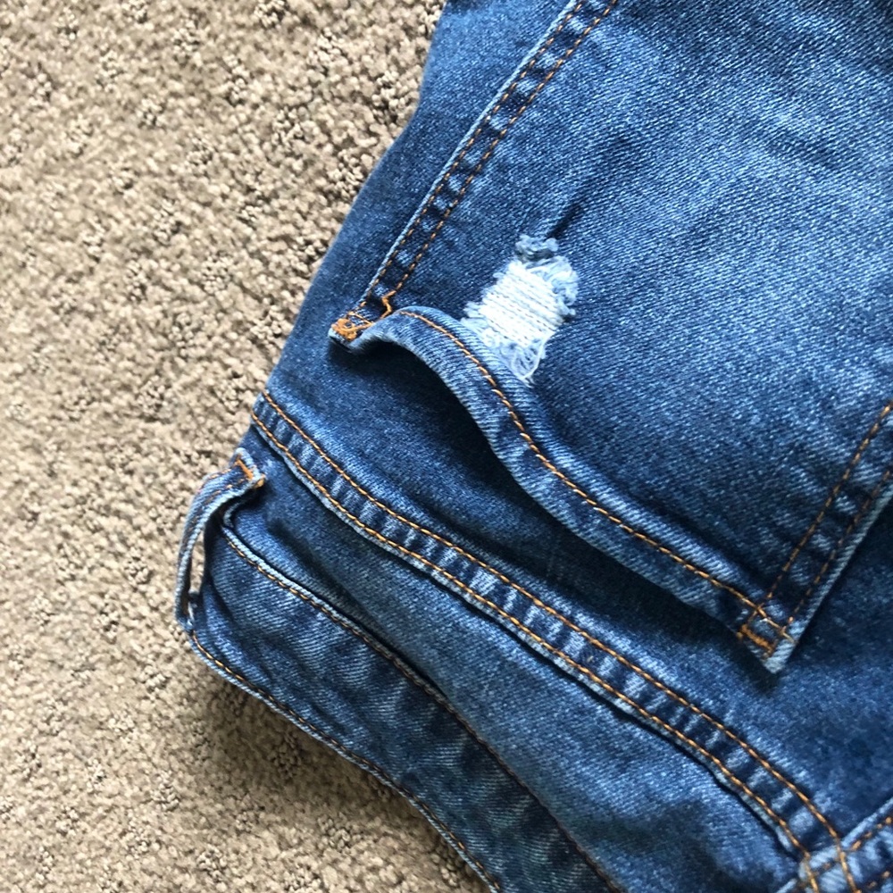 Dark blue skinny jeans with rips - Picture 3 of 9